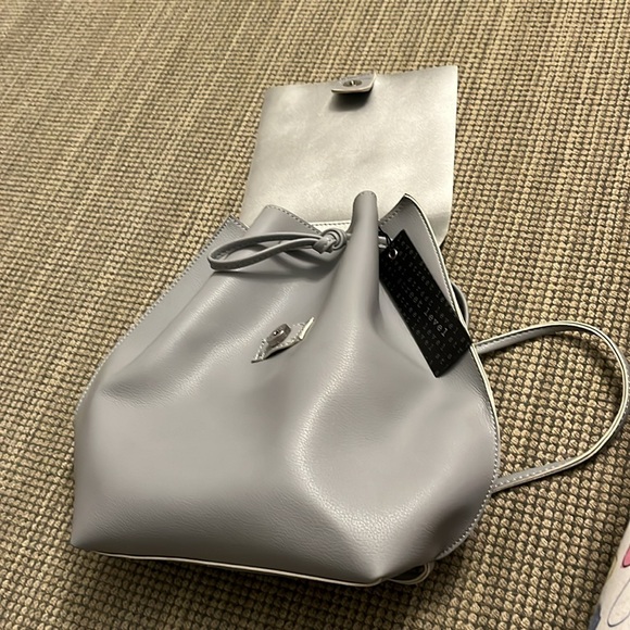 New with tags slouchy gray backpack - Picture 3 of 3